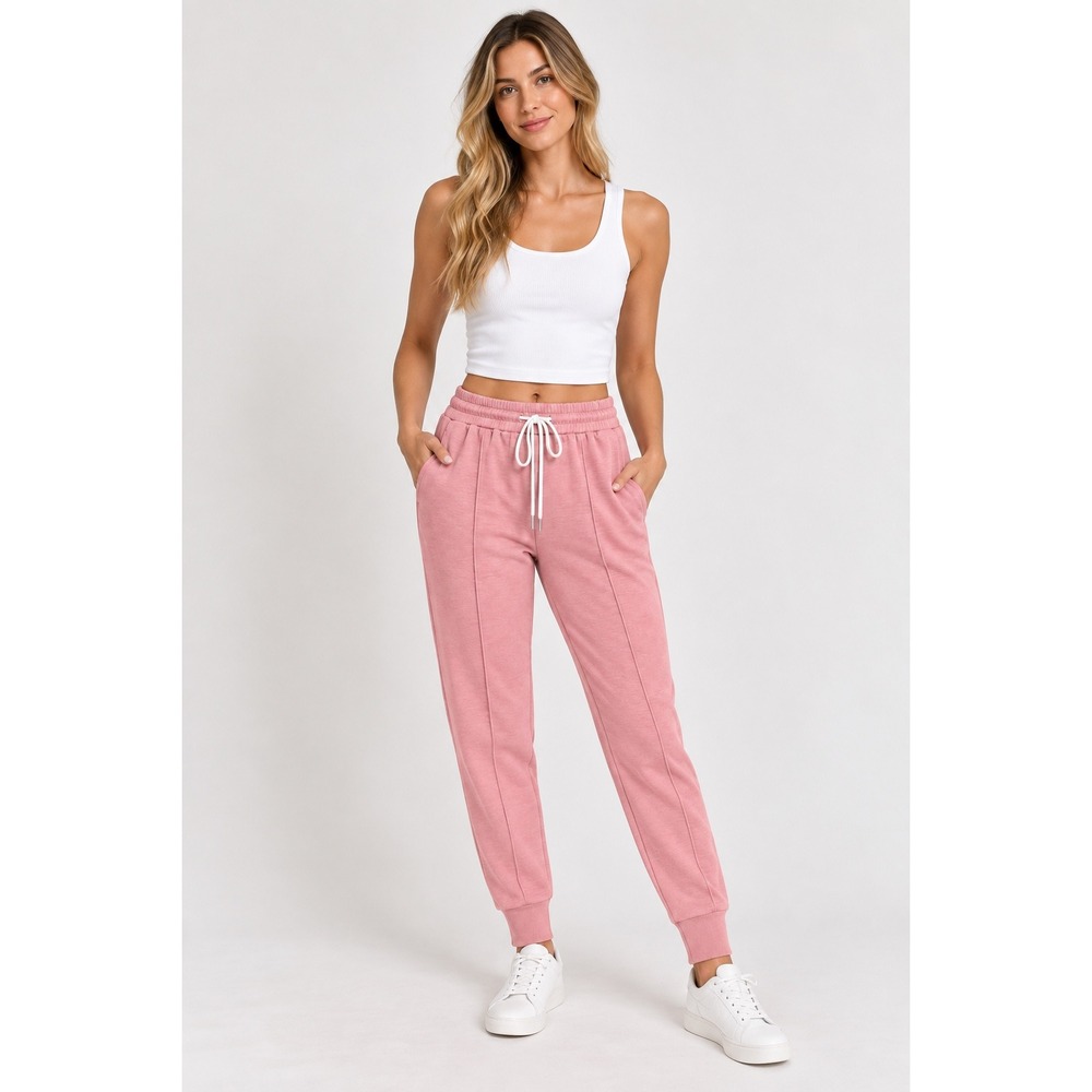 Zenana Pure Comfort Jogger Sweatpants in Dusty Rose/Sizes S, M & L/NWT & In Bag